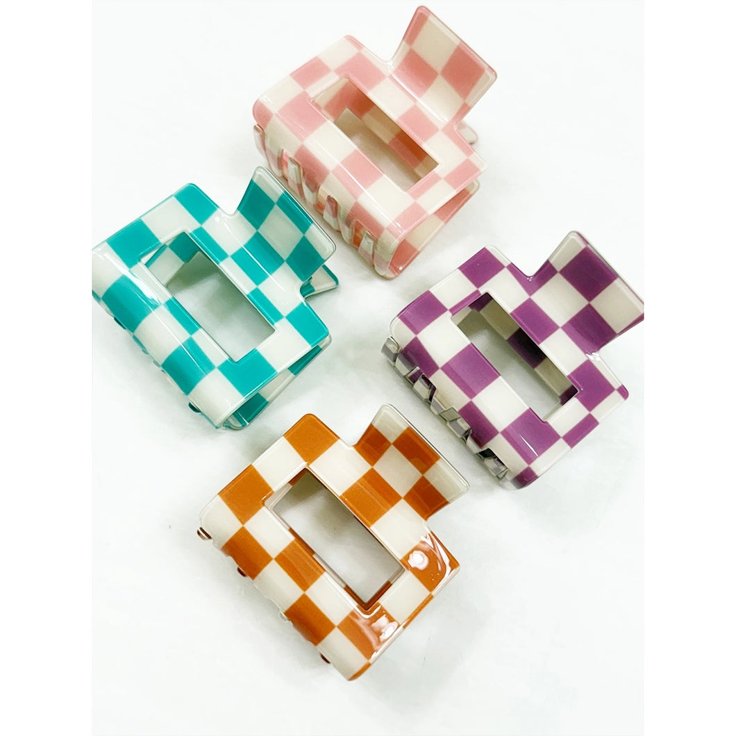 Checkered Hair Clip