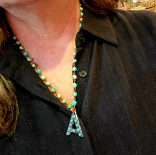 Load image into Gallery viewer, Turquoise Initial Necklaces
