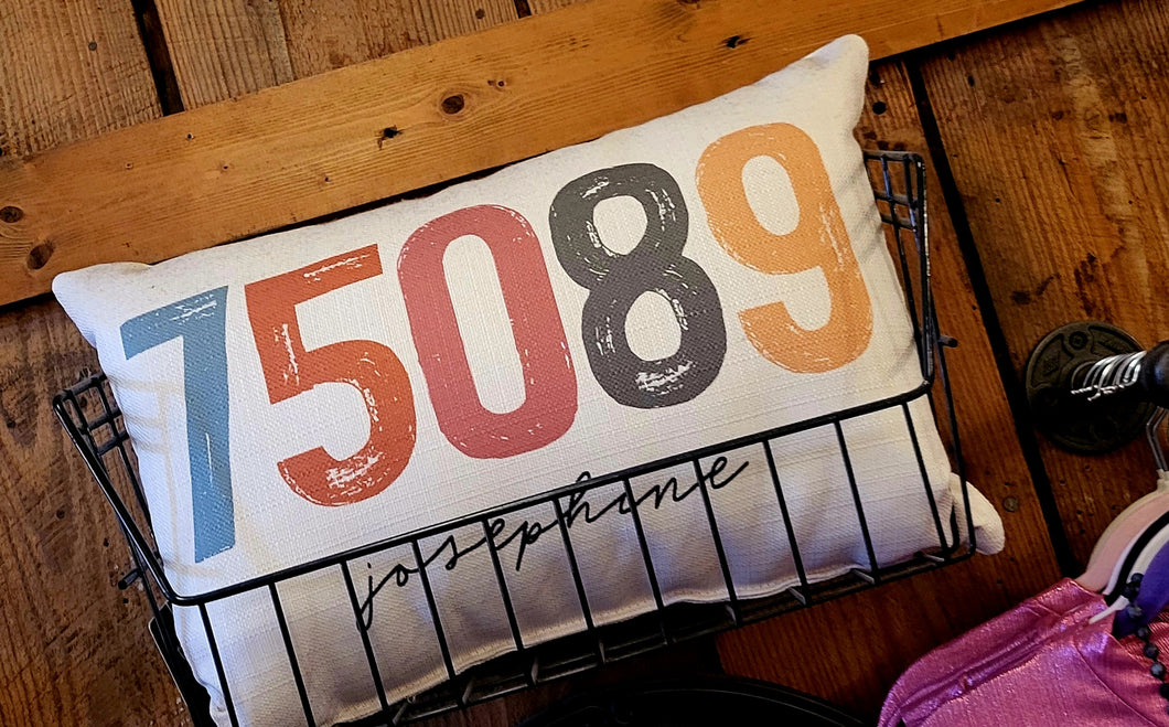 Josephine Zip Code Pillow