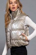 Load image into Gallery viewer, Metallic Puffer Vests
