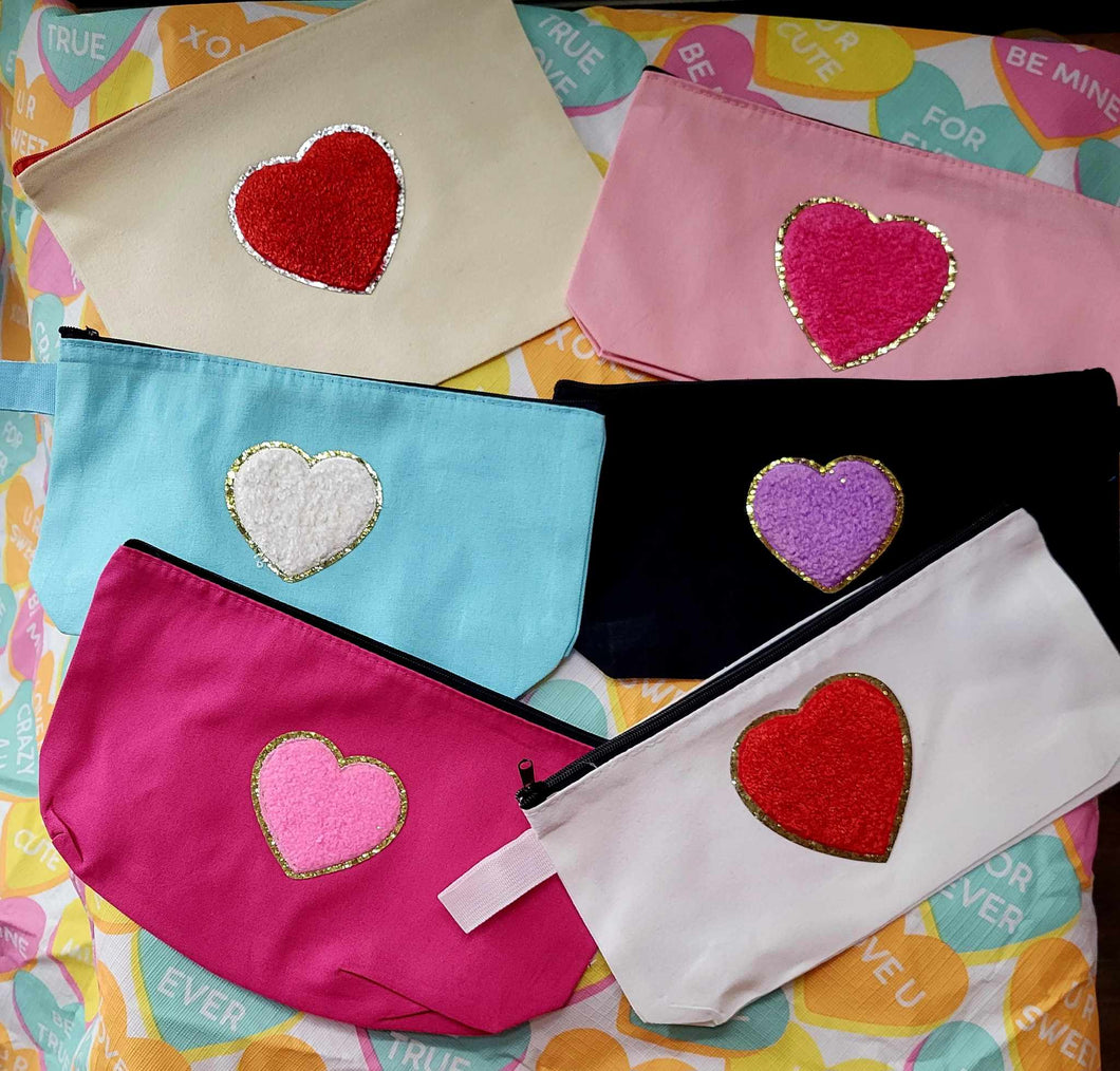 Heart Patch Canvas Bags