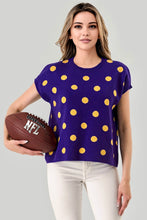 Load image into Gallery viewer, Polka Dot Game Day Sweater

