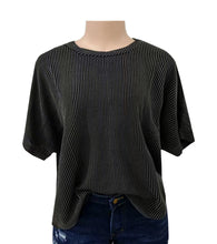 Load image into Gallery viewer, Twisted Stripe Crew Neck Pullover T-Shirt
