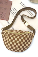 Load image into Gallery viewer, Checkered Waist Crossbody Sling Bag
