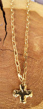 Load image into Gallery viewer, Hammered Cross Necklace
