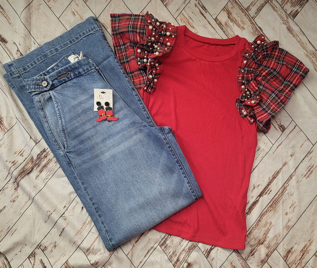 Christmas Pearls Top