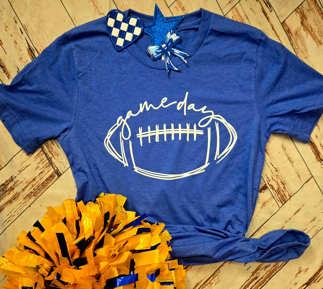 Football Game Day in Blue